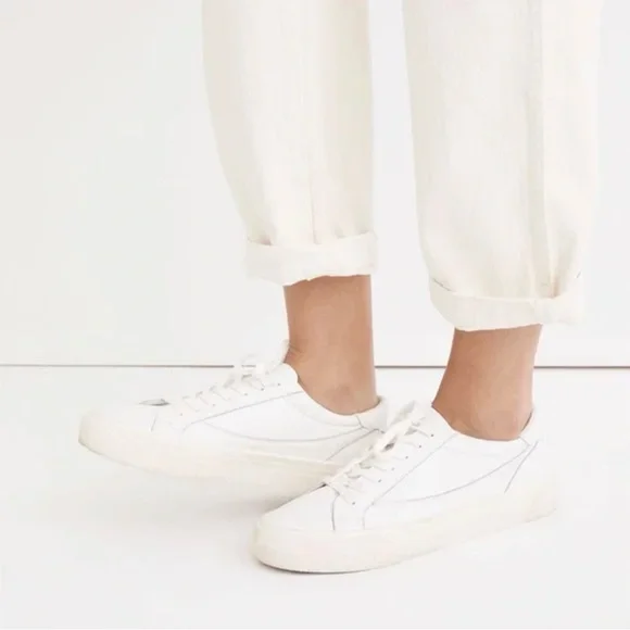 Madewell Sidewalk Low-Top Sneakers in Leather - Women's Size 7.5 Fits Like 8 - Picture 3 of 15